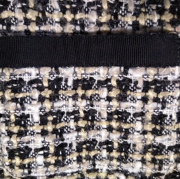 KATE HILL Black White and Tan Tweed Skirt Suit - Picture 4 of 6